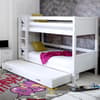 Nordic White Wooden Bunk Bed with Guest Bed