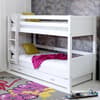 Nordic White Wooden Bunk Bed with Guest Bed
