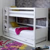 Nordic Groove White Wooden Bunk Bed with Guest Bed