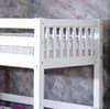 Nordic Slatted White Wooden Bunk Bed