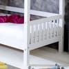 Nordic Slatted White Wooden Bunk Bed