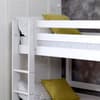 Nordic Slatted White Wooden Bunk Bed