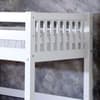 Nordic Slatted White Wooden Bunk Bed with Guest Bed