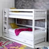 Nordic Slatted White Wooden Bunk Bed with Guest Bed