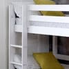Nordic Slatted White Wooden Bunk Bed with Storage Drawers