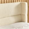 Oberon Cream Boucle Fabric Winged Bed