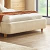 Oberon Cream Boucle Fabric Winged Bed