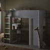 Ocean Pale Wood and White Wooden High Sleeper