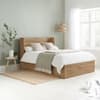 Olden Oak Winged Wooden Ottoman Storage Bed - 5ft King Size