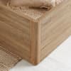 Olden Oak Winged Wooden Ottoman Storage Bed - 5ft King Size