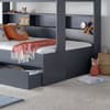Oliver Grey Wooden Storage Triple Sleeper Bunk Bed and Underbed Drawer