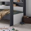 Oliver Grey and White Wooden Storage Bunk Bed