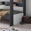Oliver Grey and White Wooden Storage Bunk Bed