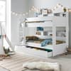 Oliver White Wooden Bunk Bed and Underbed Drawer