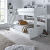Oliver White Wooden Storage Triple Sleeper Bunk Bed and Underbed Drawer