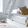 Oliver White Wooden Storage Triple Sleeper Bunk Bed and Underbed Drawer