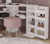 Olivia White Corner Dressing Table With Storage