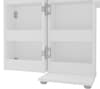 Olivia White Corner Dressing Table With Storage