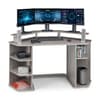 Orbit Grey Oak Wooden Corner Gaming Desk