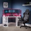Orbit White Wooden Corner Gaming Desk