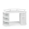 Orbit White Wooden Corner Gaming Desk