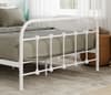 Orea White Metal Bed
