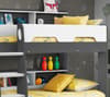 Orion Grey and White Wooden Storage Bunk Bed