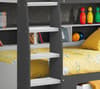 Orion Grey and White Wooden Storage Bunk Bed