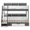 Orion Grey and White Wooden Storage Triple Sleeper Bunk Bed
