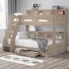 Orion Oak Wooden Storage Triple Sleeper Bunk Bed