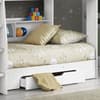 Orion White Wooden Storage Bunk Bed Frame Only - 3ft Single