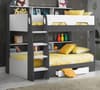 Orion Grey and White Wooden Storage Bunk Bed