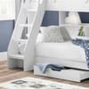 Orion White Wooden Storage Triple Sleeper Bunk Bed Frame - 3ft Single Top and 4ft Small Double Bottom