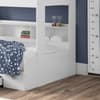 Orion White Wooden Storage Triple Sleeper Bunk Bed Frame - 3ft Single Top and 4ft Small Double Bottom