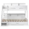 Orion White Wooden Storage Triple Sleeper Bunk Bed