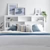 Arizona White Wooden Bookcase Ottoman Storage Bed