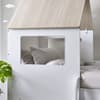 Orpheus Pale Wood and White Wooden Storage Mid Sleeper Kids Bed