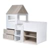 Orpheus Pale Wood and White Wooden Storage Mid Sleeper Kids Bed