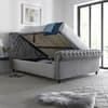Osborne Grey Velvet Ottoman Storage Bed
