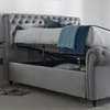 Osborne Grey Velvet Ottoman Storage Bed