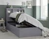 Oscar Grey Wooden Bookcase Ottoman Storage Bed