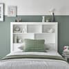 Oscar White Wooden Bookcase Ottoman Storage Bed