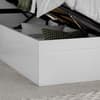 Oscar White Wooden Bookcase Ottoman Storage Bed