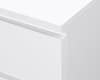 Oslo White Wooden 2 Drawer Bedside Table