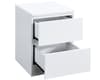 Oslo White Wooden 2 Drawer Bedside Table