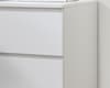 Oslo White Wooden 2 Drawer Bedside Table