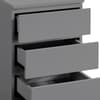 Oslo Grey Wooden 3 Drawer Bedside Table