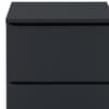 Oslo Black Wooden 2 Drawer Bedside Table