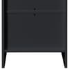 Oslo Black Wooden 3 Drawer Bedside Table