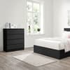 Oslo Black Wooden 4 Drawer Chest